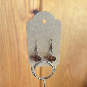 Elegant Brown Dangle Earrings